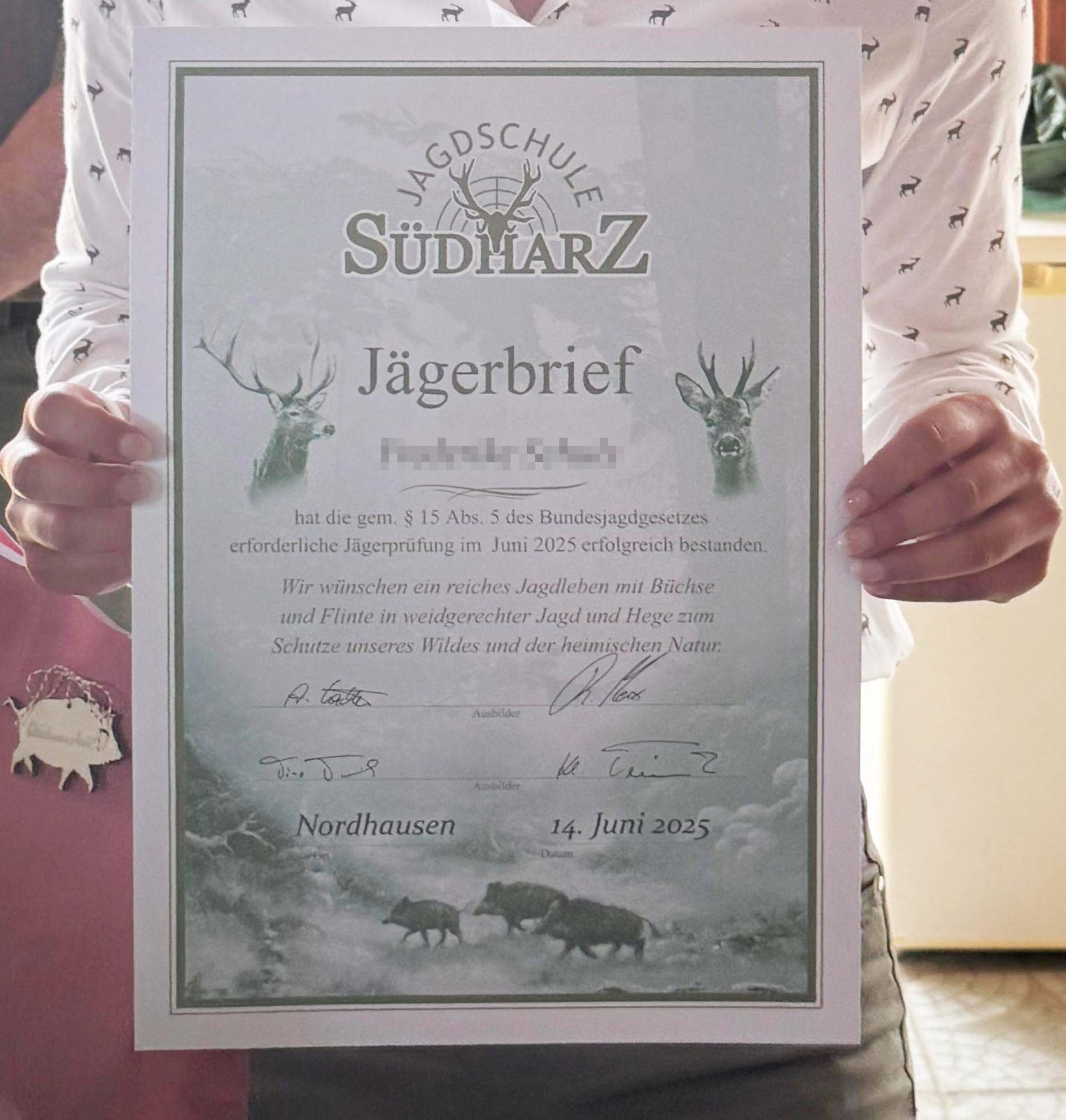 Jägerbrief, Abschlussdokument
