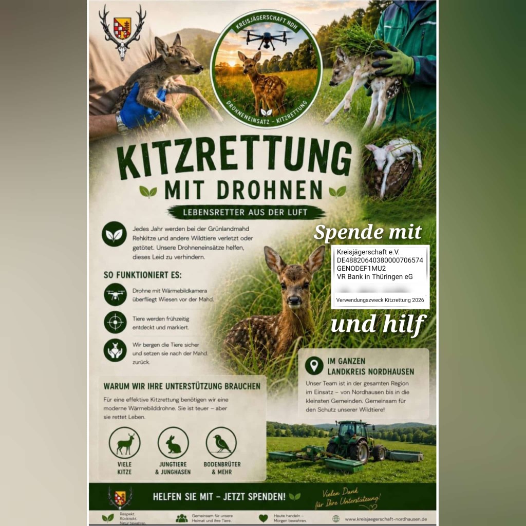 Kitzrettung mit Drohnen 2026